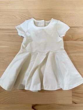 Ralph Lauren Baby Dress 6 Months Cream Off-White Dress Buttons Pleats
